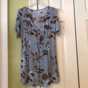 Kimichi Blue Sally Sue Tie-Sleeve mini dress